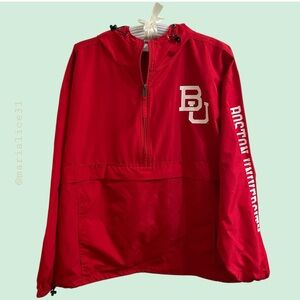 Champion Red BU Half-Zip Jacket with pockets. EUC. Large. Measurements in photos